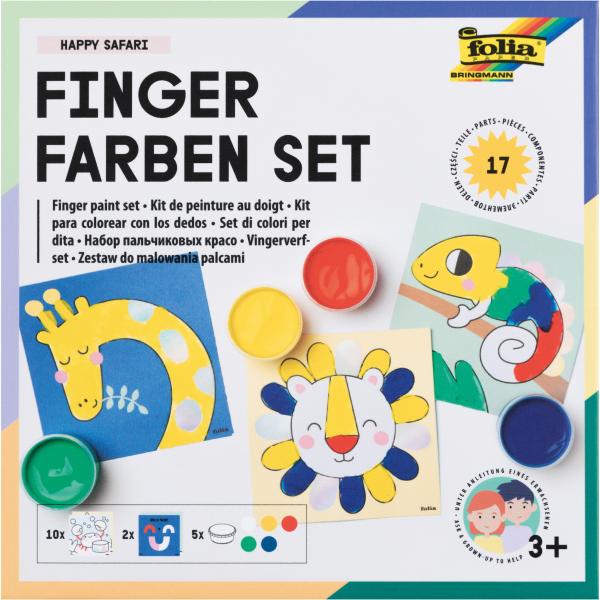 FOLIA Fingerfarben Happy Safari 48210 5 Farben