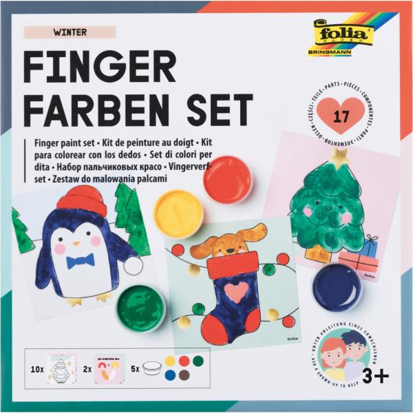 FOLIA Fingerfarben Winter 48212 5 Farben