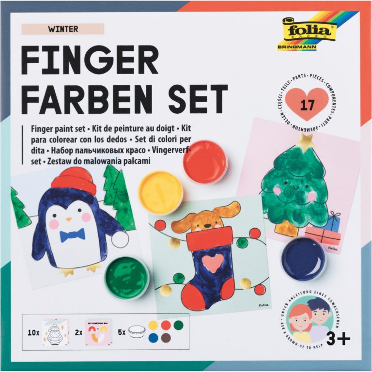 FOLIA Fingerfarben Winter 48212 5 Farben