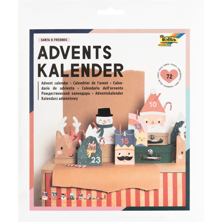 FOLIA Adventskalender 9389 Santa & Friends