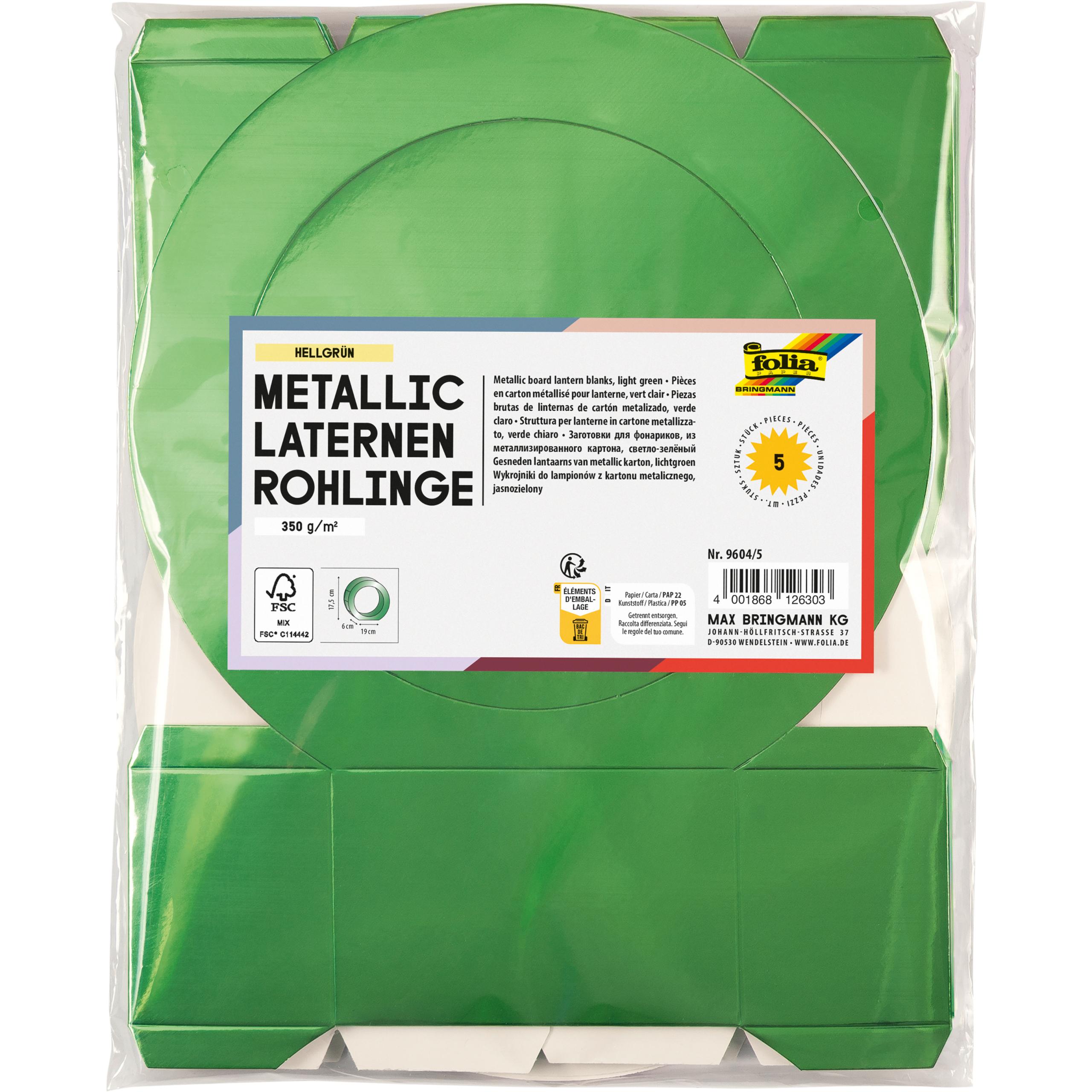 FOLIA-9604-5-4001868126303 FOLIA Laternenrohlinge 19cm 9604/5 hellgrün 5 Stück – Hochwertig & günstig bei ShopDeca
