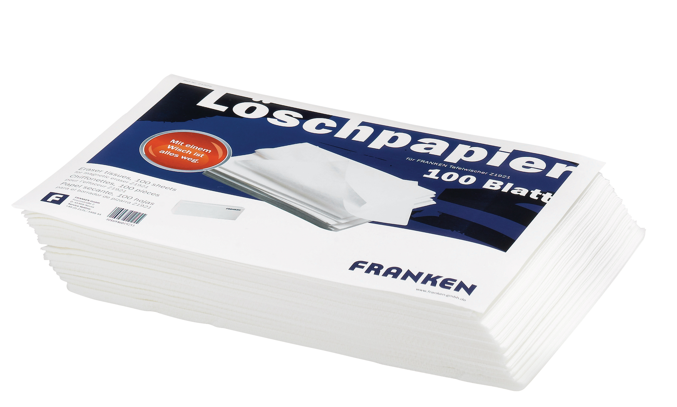 FRANKEN-Z1925-4016946019255 FRANKEN Löschpapier Z1925 Tafelwischer Z1921 100 B. – Hochwertig & günstig bei ShopDeca