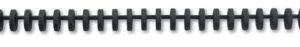 GBC Binderücken 16mm A4 387357E schwarz, 34 Ringe 50 Stück