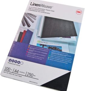 GBC Karton Linenweave A4 CE050010 schwarz, 250g 100 Stück