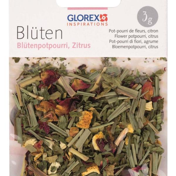GLOREX Blütenpotpourri Zitrus 3g 61601103 gelb