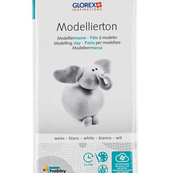 GLOREX Modellierton 1kg 61780712 weiss, lufthärtend