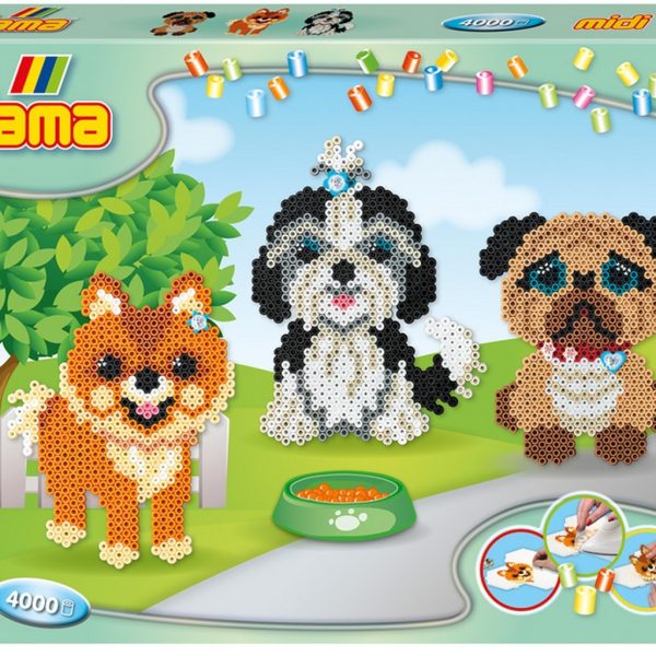 HAMA Bügelperlen Set Midi G1013156-0 Hundefreunde