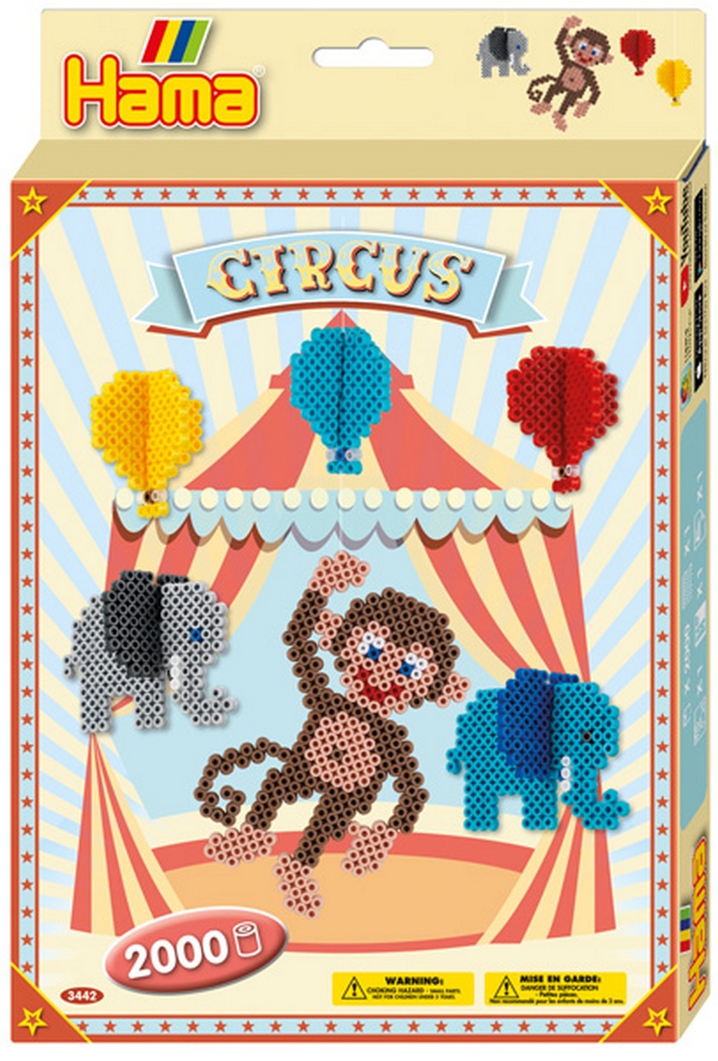 3416_æske_repro.indd HAMA Bügelperlen Set Midi G1013442-0 Zirkus – Hochwertig & günstig bei ShopDeca