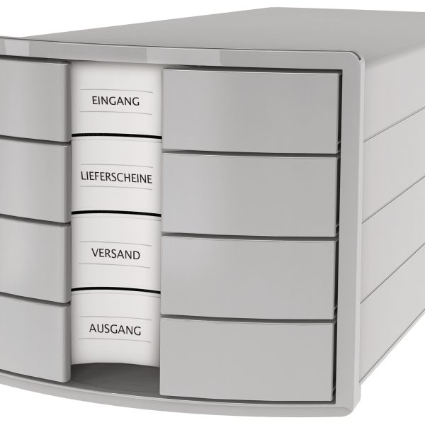 HAN Schubladenbox IMPULS A4/C4 14.75 grau 4 Schubladen