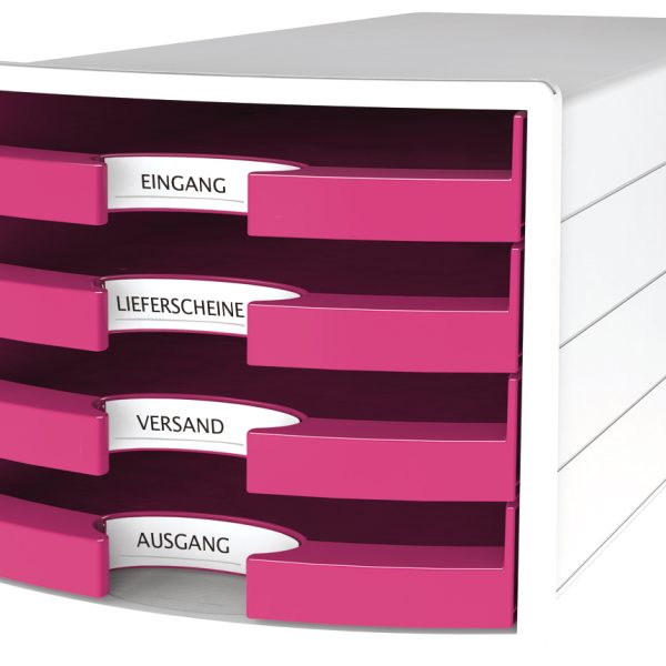 HAN Schubladenbox IMPULS A4/C4 14.75 pink 4 Schubladen
