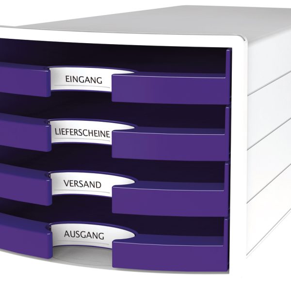 HAN Schubladenbox IMPULS A4/C4 14.75 lila 4 Schubladen