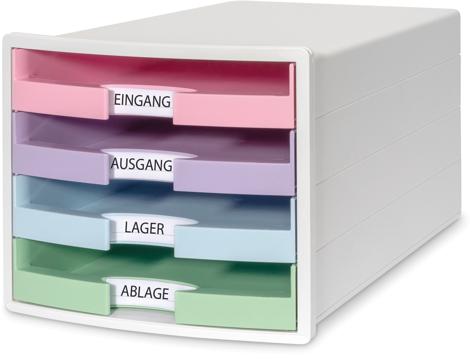 HAN-14.75-4012473120129 HAN Schubladenbox IMPULS A4/C4 14.75 weiss/pastell, 4 Schubladen – Hochwertig & günstig bei ShopDeca