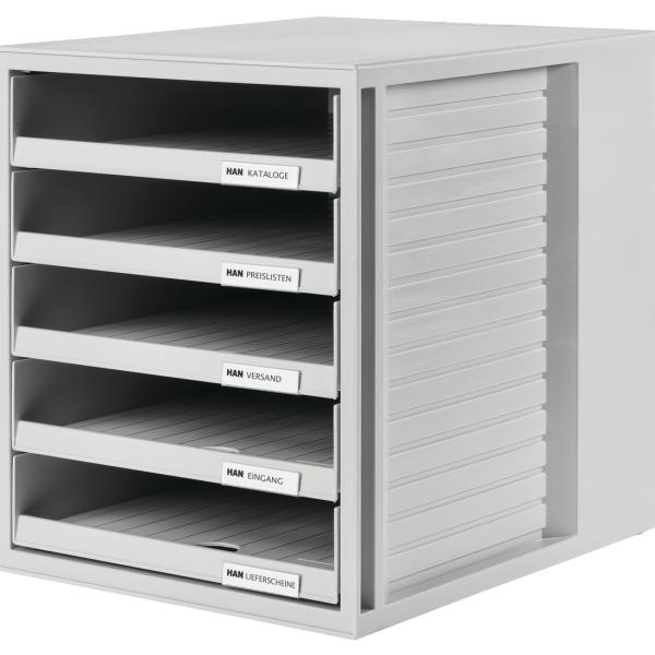 HAN Schubladenbox Schrank-Set 24.30 grau/grau 5 Fächer