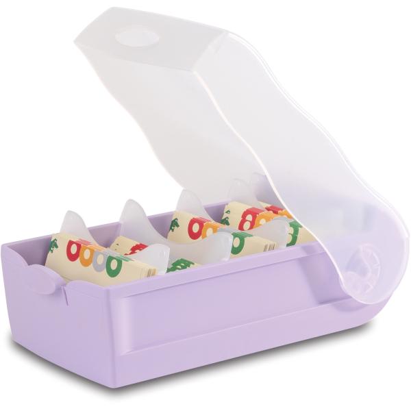 HAN Karteibox Croco A7 7.40 pastelllila 12.1x8.5x24.6cm