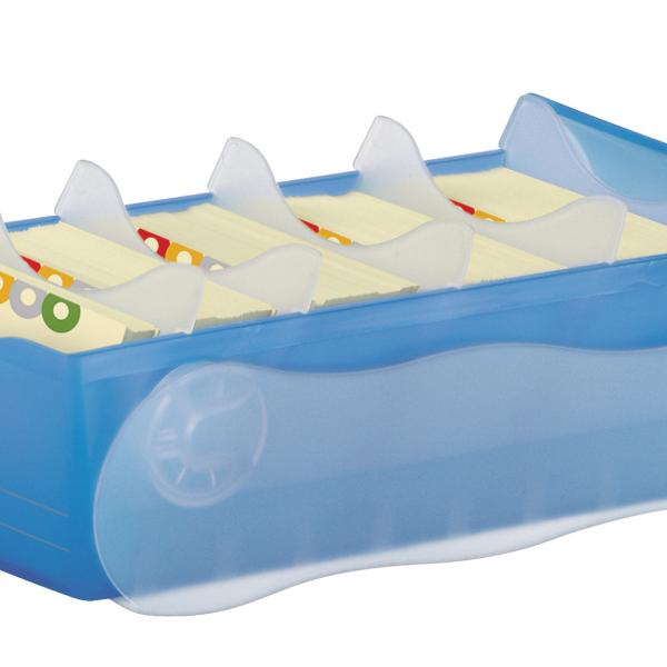 HAN Karteibox Croco A7 997-643 blau 12.1x8.5x24.6cm