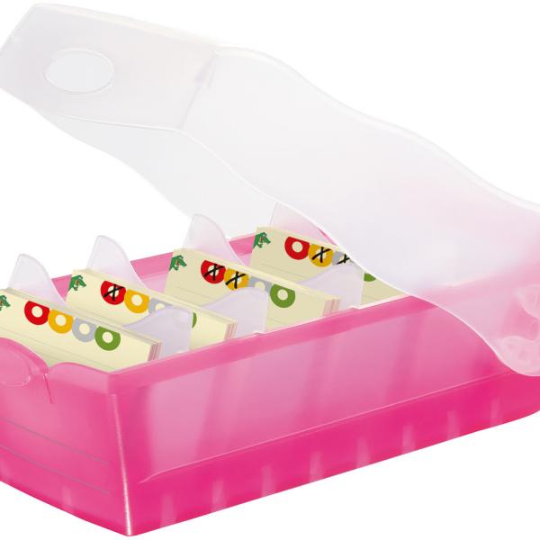 HAN Karteibox Croco A8 998-663 pink 9.7x6.7x19.1cm