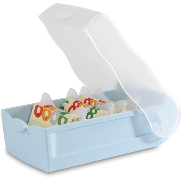 HAN Karteibox Croco A8 998-884 pastellblau 9.7x6.7x19.1cm