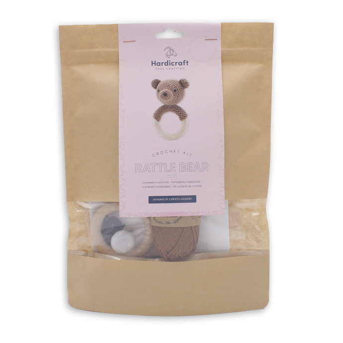 HARDICRAFT Häkelset HC-40CK015 Rassel Bär