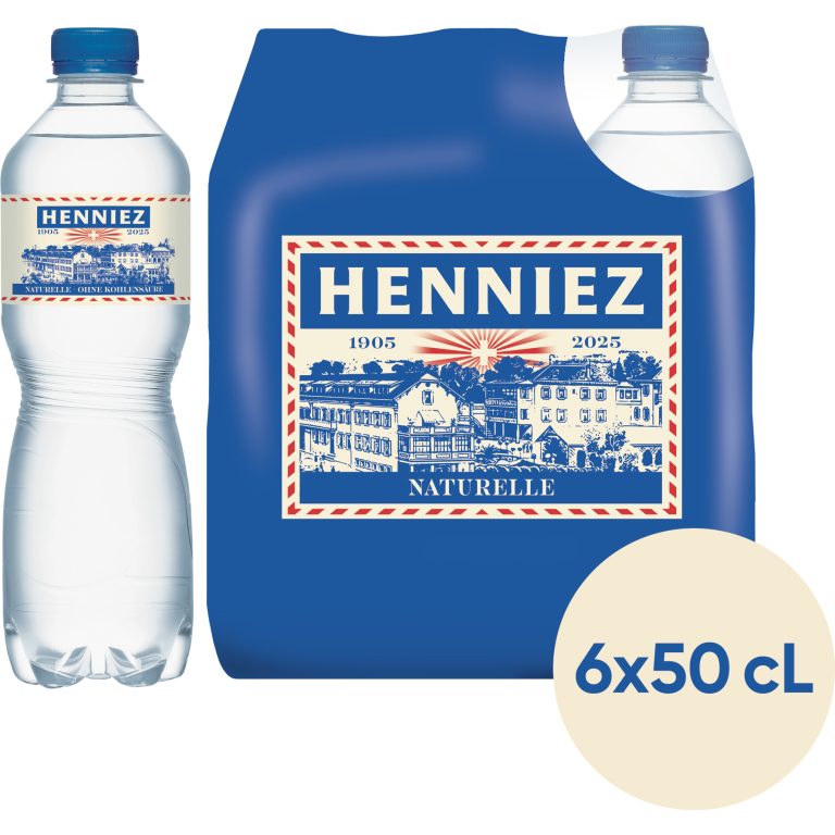 HENNIEZ blau, ohne Kohlensäure 7910108 50 cl, 6 Stk.