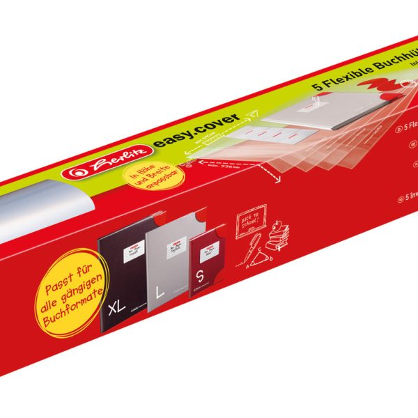 HERLITZ Buchhülle easy cover 50014743 5 Stück Flexibel