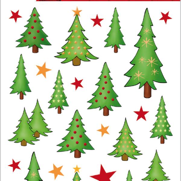 HERMA Sticker Tannenbäume 15233 27 Stück /1 Blatt