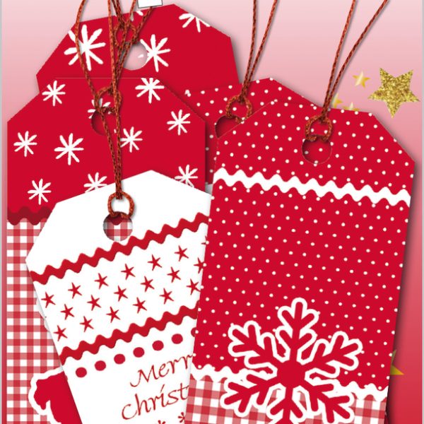 HERMA Geschenkanhänger Weihnachten 15274 rot 6 Stück