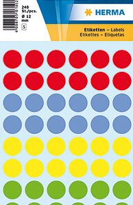 HERMA Markierungspunkte 13mm 1851 farbig ass. 240 Stück