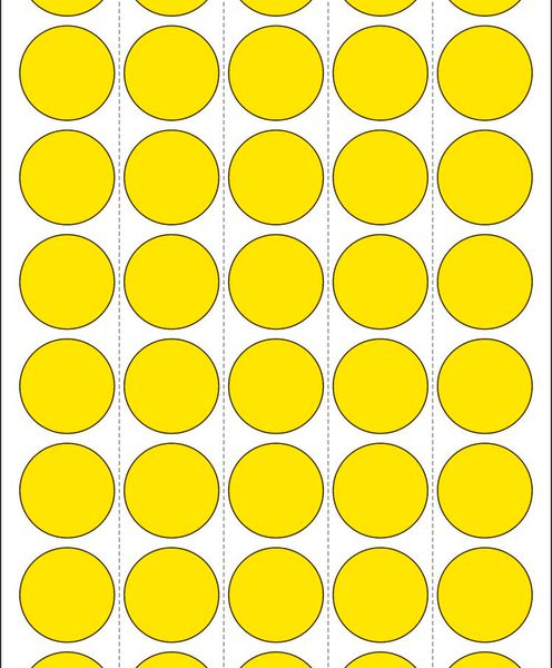 HERMA Markierungspunkte 19mm 2251 gelb 1280 Stück