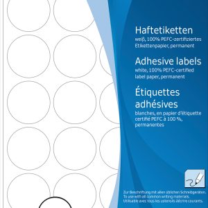 HERMA Haftetiketten rund 25mm 2260 weiss 768 Stück