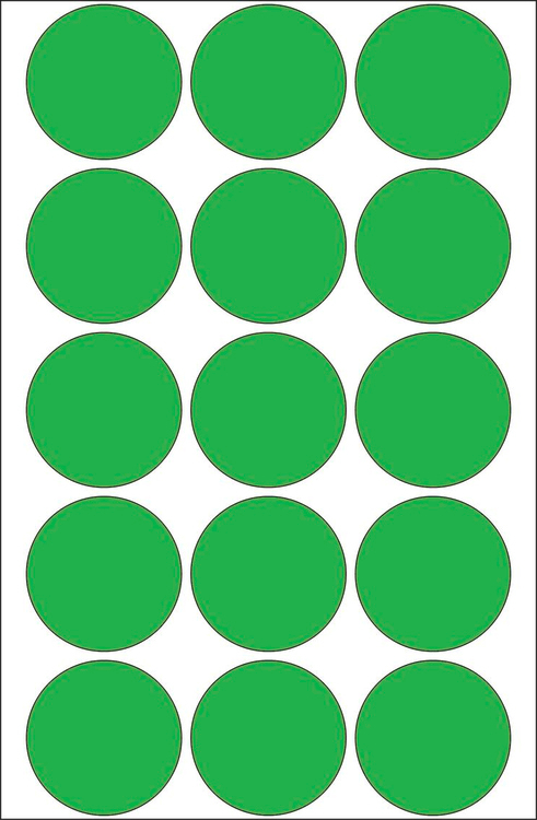 HERMA Markierungspunkte 32mm 2275 grün 480 St./32 Blatt