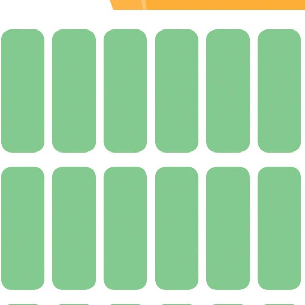 HERMA Haftetiketten 12x34mm 3655 grün, perm. 90 Stück