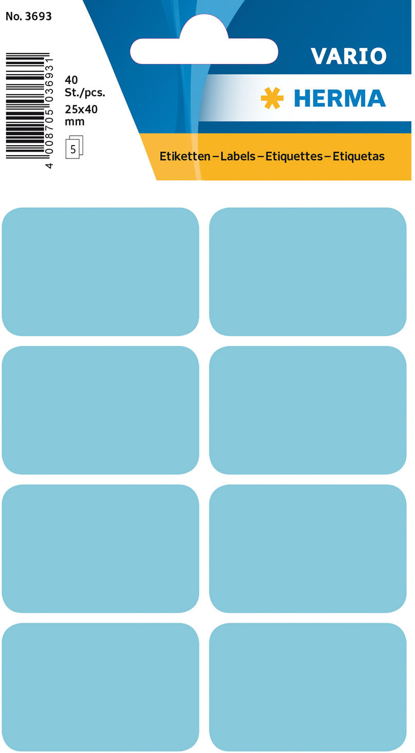 HERMA-3693-4008705036931 HERMA Etiketten 25×40mm 3693 blau 40 Stück – Hochwertig & günstig bei ShopDeca