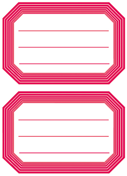 HERMA Heftschilder 55×82mm 5712 Rand rot, liniert 12 Stück