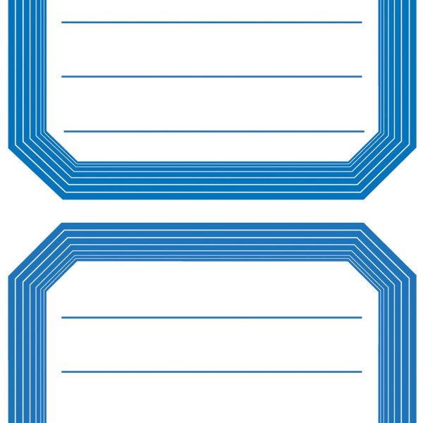 HERMA Heftschilder 55×82mm 5714 Rand blau, liniert 12 Stück