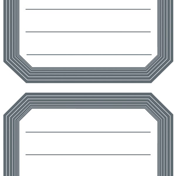 HERMA Heftschilder 55×82mm 5719 Rand grau, liniert 12 Stück