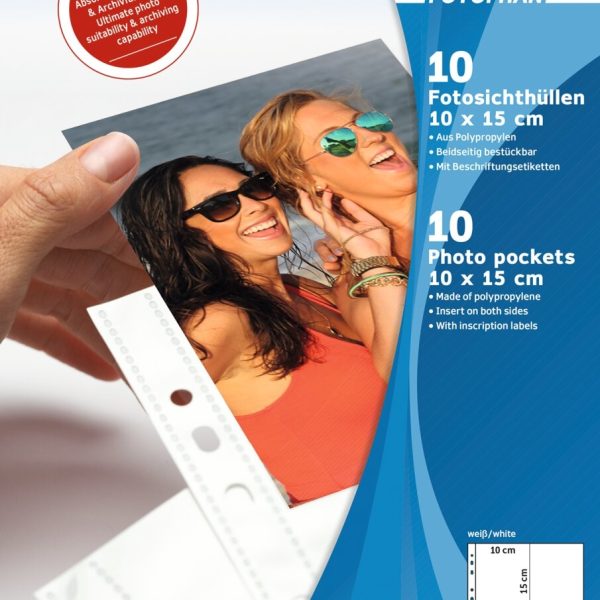 HERMA Zeigetaschen Fotophan A4 7585 für Fotos 10x15cm 10 Stück