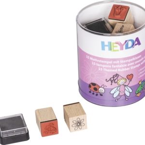 HEYDA Stempel-Dose 204888487 Prinz./Feen 15 Stück