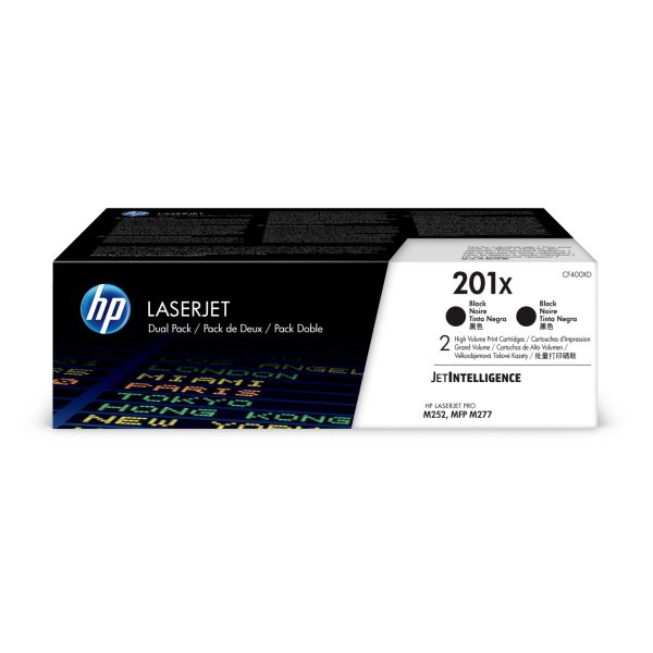 HP Toner-Modul 201X schwarz CF400XD CLJ Pro M252/MFP277 2 Stück