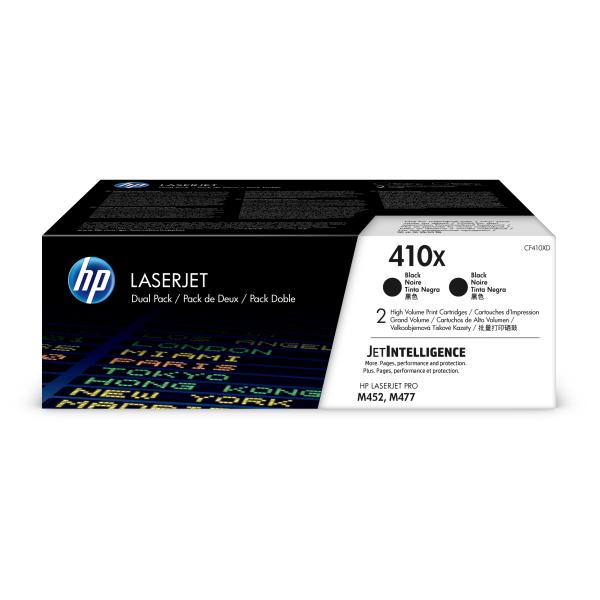 HP Toner-Modul 410X schwarz CF410XD CLJ Enterprise M452 2 Stück