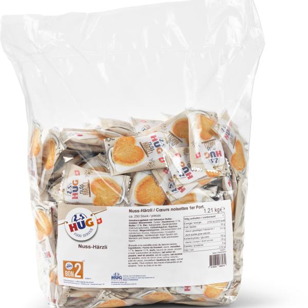 HUG Nuss-Härzli 5595000 4.9g, 250 Stk.