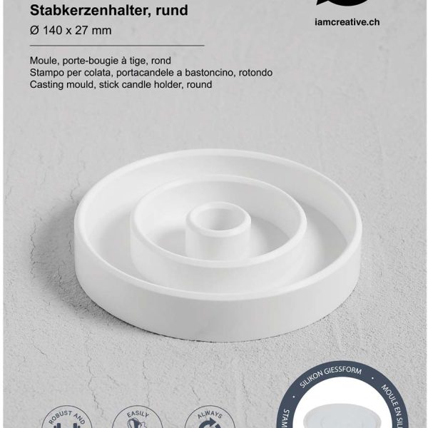 I AM CREATIVE Silikon Giessform 1704.16 Kerzenhalter