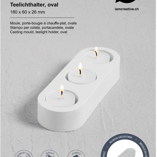 I AM CREATIVE Silikon Giessform 1704.17 Teelichthalter