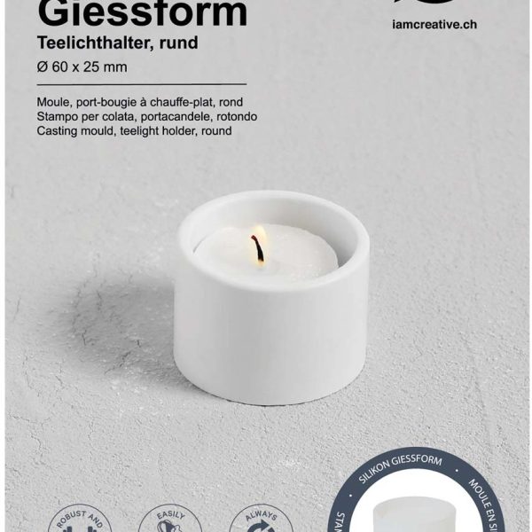 I AM CREATIVE Silikon Giessform 1704.18 Teelichthalter