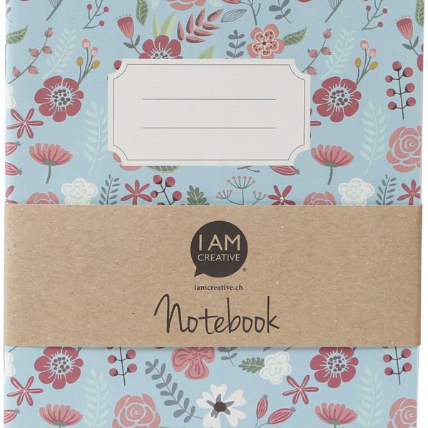I AM CREATIVE Notizbuch A5 4005.07 Blumen 60 Seiten