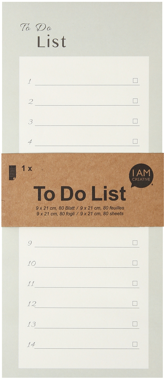 I-AM-CREATIVE-4005.37-7611983211951 I AM CREATIVE To Do Liste 9x21cm 4005.37 grün 80 Blatt – Hochwertig & günstig bei ShopDeca