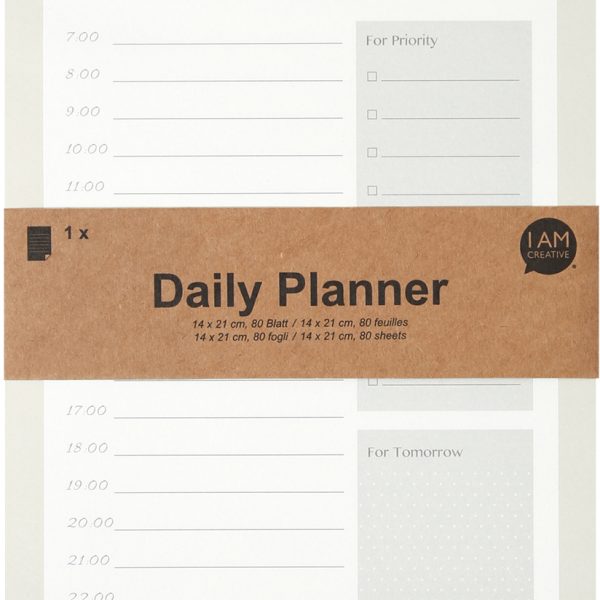 I AM CREATIVE Tagesplaner 14x21cm 4005.39 grün 80 Blatt