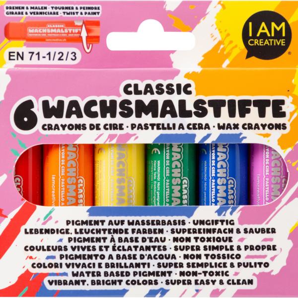 I AM CREATIVE Wachsmalstifte 4005.54 Classic 6 Stück