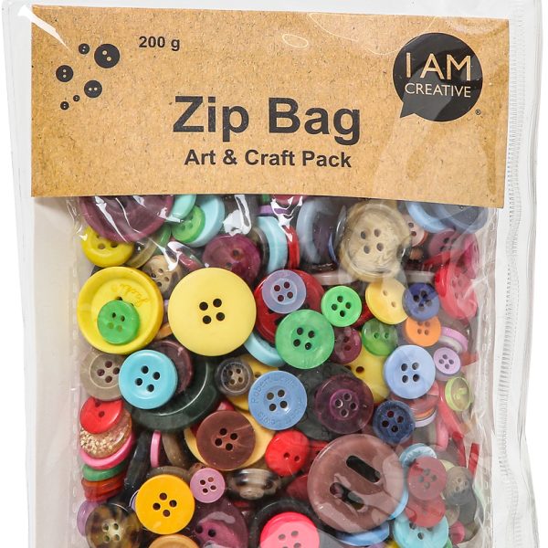 I AM CREATIVE Knöpfe Set 200g 4010.12 assortiert
