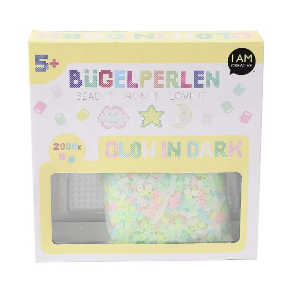 I AM CREATIVE Bügelperlen 4012.48 nachtleuchtend, 2000 Stück