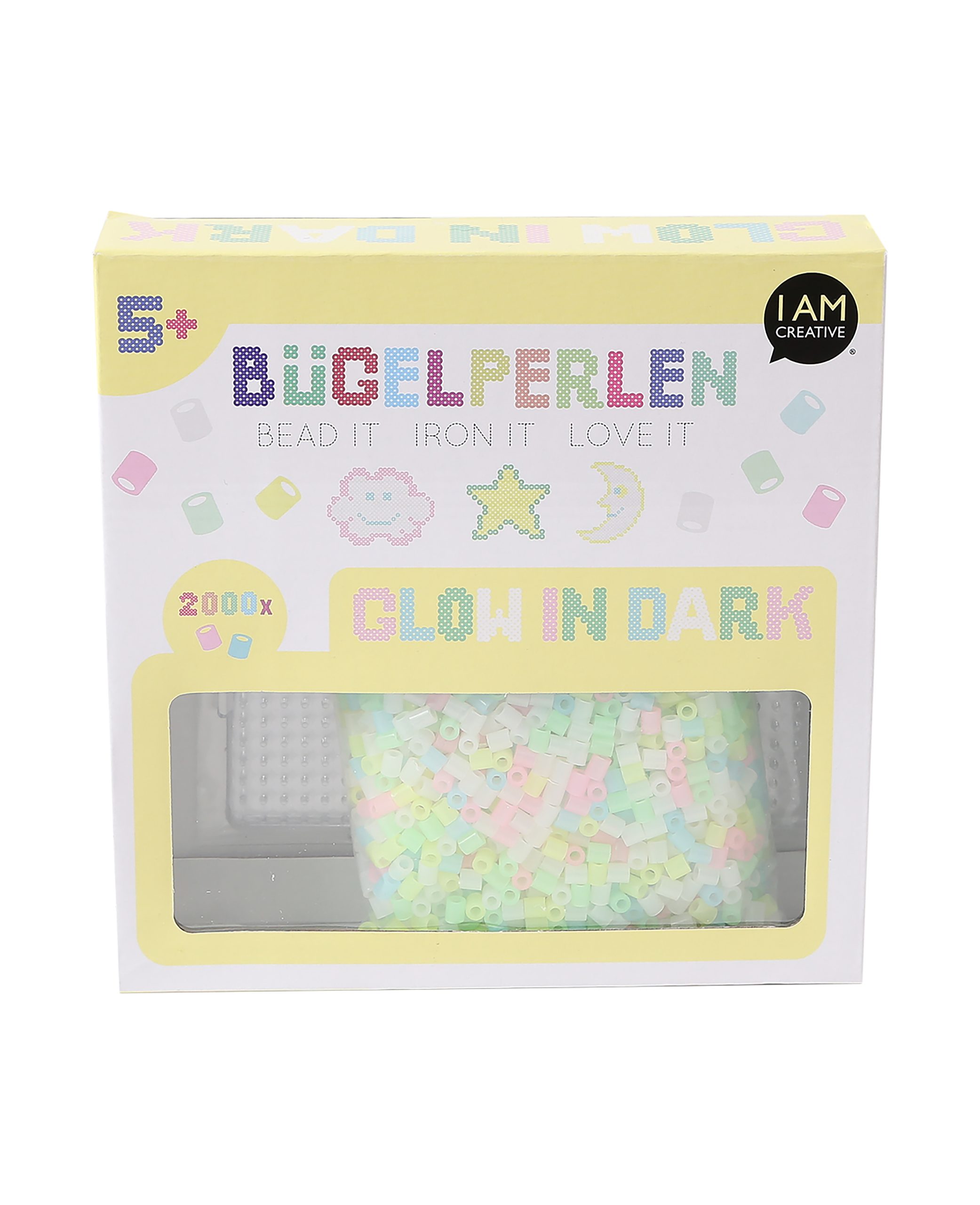 I-AM-CREATIVE-4012.48-7611983193592 I AM CREATIVE Bügelperlen 4012.48 nachtleuchtend, 2000 Stück – Hochwertig & günstig bei ShopDeca